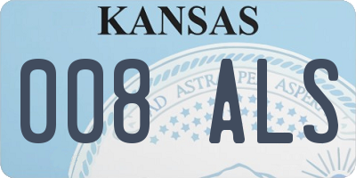 KS license plate 008ALS
