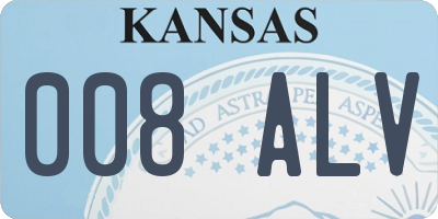 KS license plate 008ALV