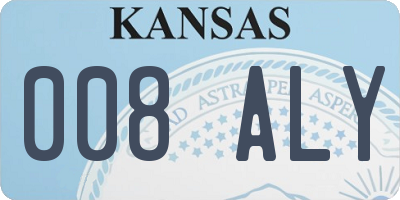 KS license plate 008ALY