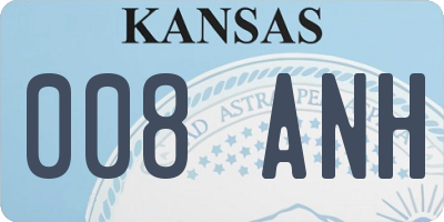 KS license plate 008ANH