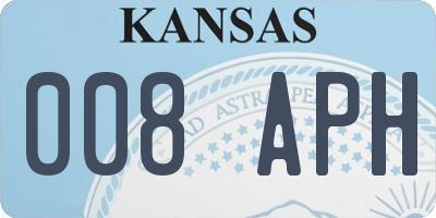 KS license plate 008APH