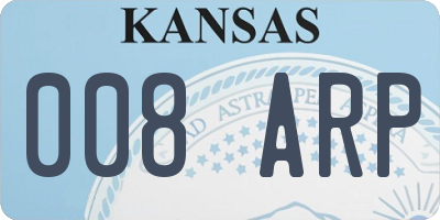 KS license plate 008ARP