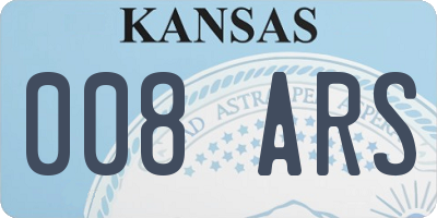 KS license plate 008ARS