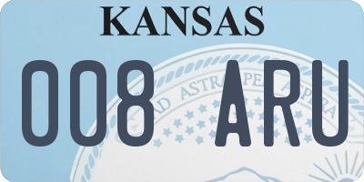 KS license plate 008ARU
