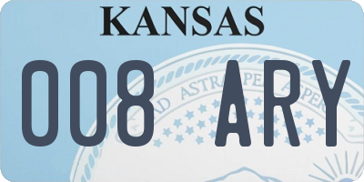 KS license plate 008ARY