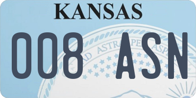 KS license plate 008ASN