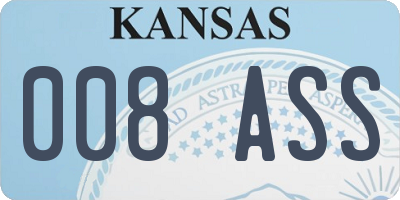 KS license plate 008ASS