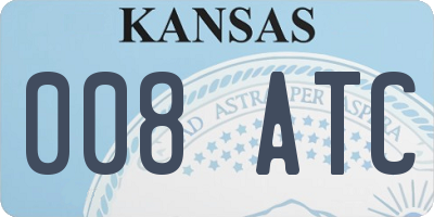 KS license plate 008ATC