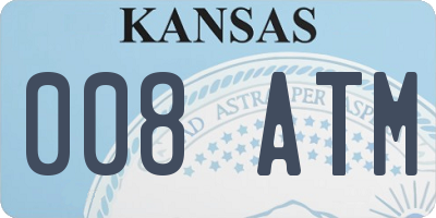KS license plate 008ATM