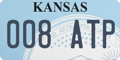 KS license plate 008ATP