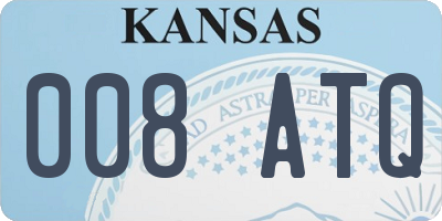 KS license plate 008ATQ