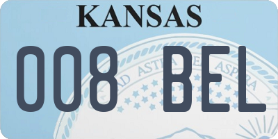 KS license plate 008BEL