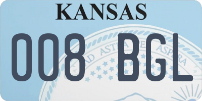 KS license plate 008BGL