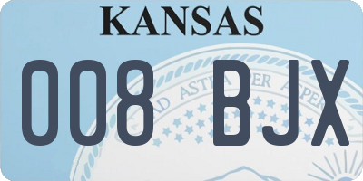 KS license plate 008BJX