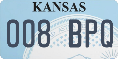 KS license plate 008BPQ