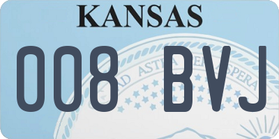 KS license plate 008BVJ