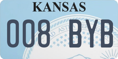 KS license plate 008BYB