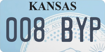 KS license plate 008BYP