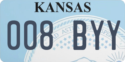 KS license plate 008BYY
