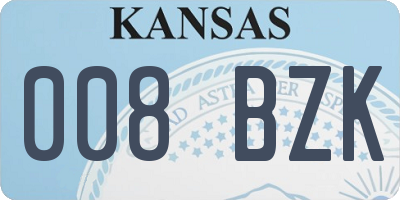 KS license plate 008BZK