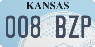KS license plate 008BZP