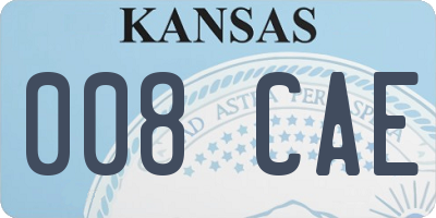 KS license plate 008CAE