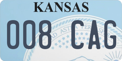 KS license plate 008CAG