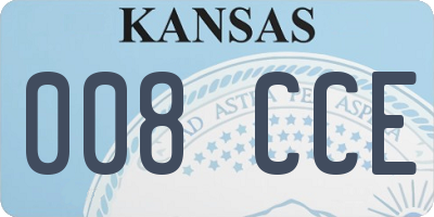 KS license plate 008CCE