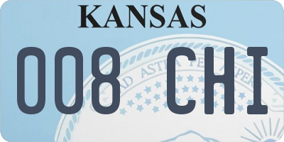 KS license plate 008CHI