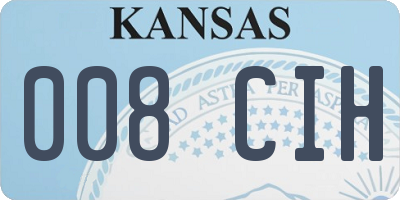 KS license plate 008CIH
