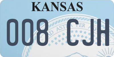 KS license plate 008CJH