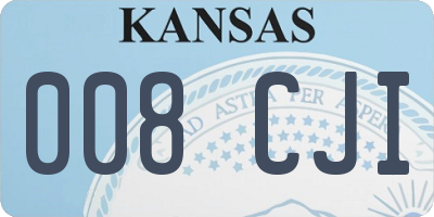 KS license plate 008CJI