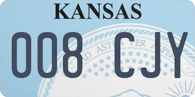 KS license plate 008CJY