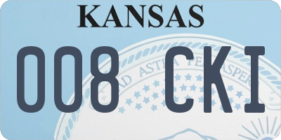 KS license plate 008CKI