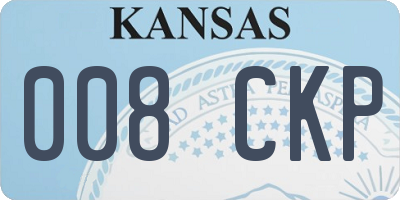 KS license plate 008CKP