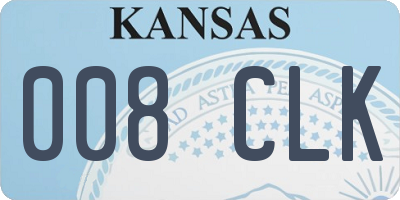 KS license plate 008CLK
