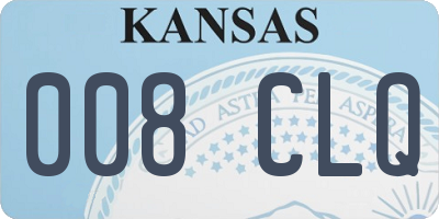KS license plate 008CLQ
