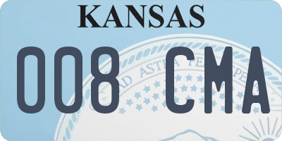 KS license plate 008CMA