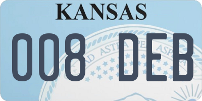 KS license plate 008DEB