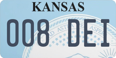 KS license plate 008DEI