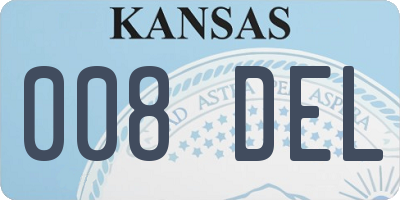 KS license plate 008DEL
