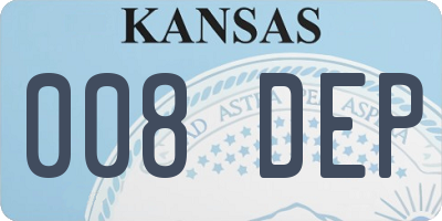 KS license plate 008DEP