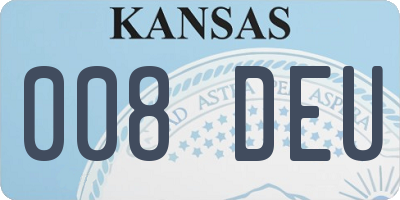 KS license plate 008DEU