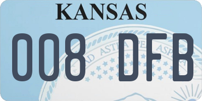 KS license plate 008DFB