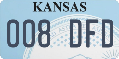 KS license plate 008DFD