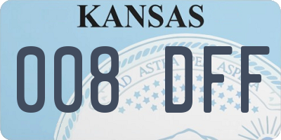 KS license plate 008DFF