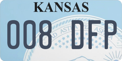 KS license plate 008DFP