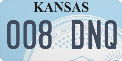 KS license plate 008DNQ