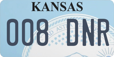 KS license plate 008DNR