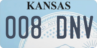 KS license plate 008DNV
